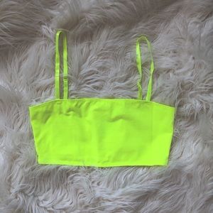 Super cropped neon tank top